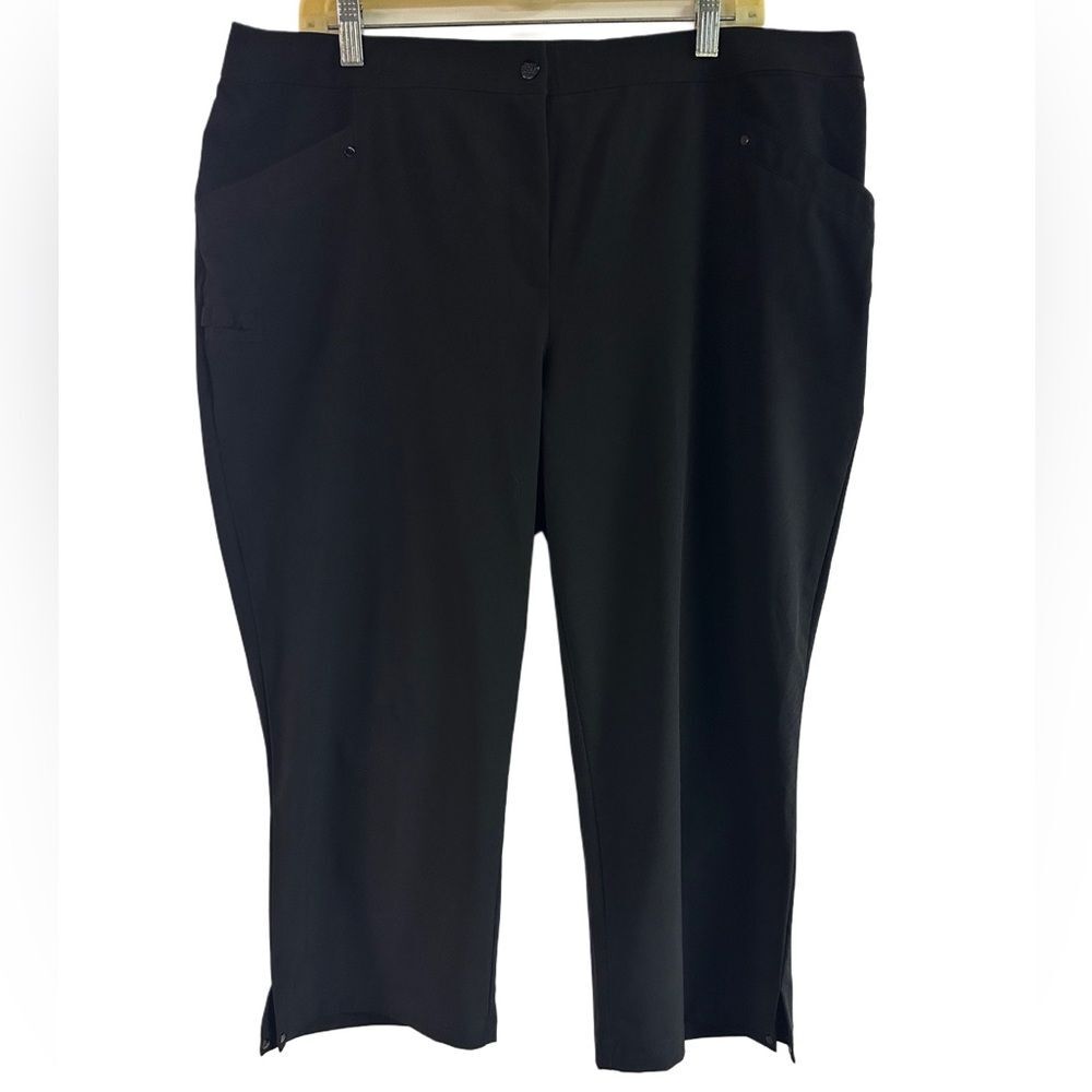 Chico’s Zenergy Golf Black Crop Capri Pants Size 3 (16/18)